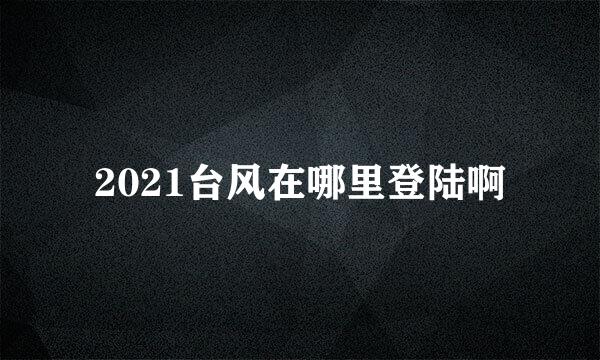 2021台风在哪里登陆啊