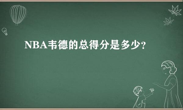 NBA韦德的总得分是多少？