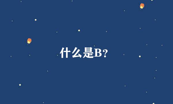 什么是B？