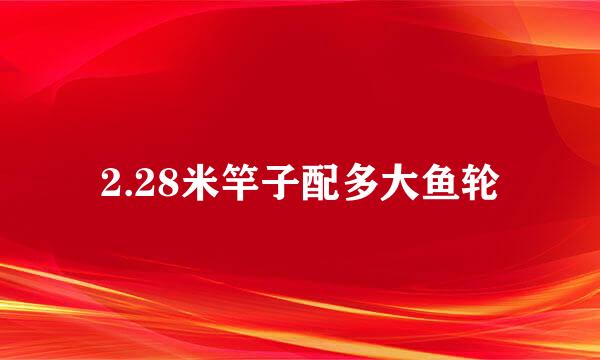 2.28米竿子配多大鱼轮