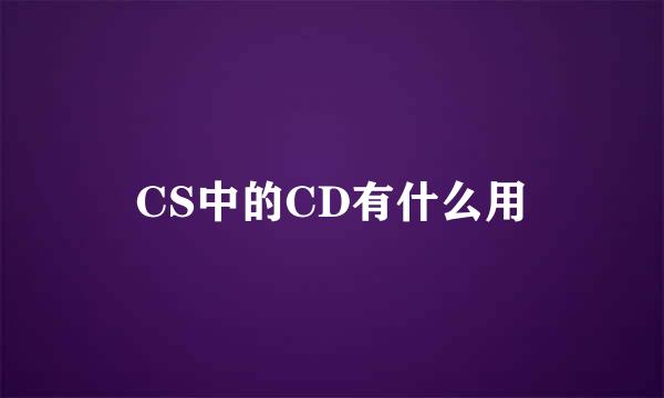 CS中的CD有什么用