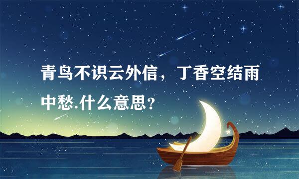 青鸟不识云外信，丁香空结雨中愁.什么意思？