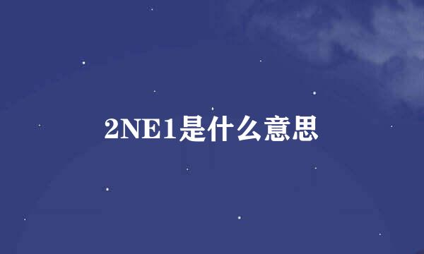 2NE1是什么意思