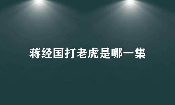 蒋经国打老虎是哪一集