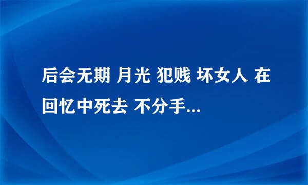 后会无期 月光 犯贱 坏女人 在回忆中死去 不分手的恋爱 的歌词