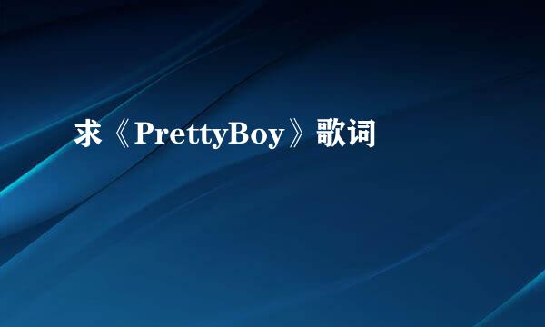 求《PrettyBoy》歌词