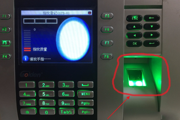 指纹打卡机怎么录指纹