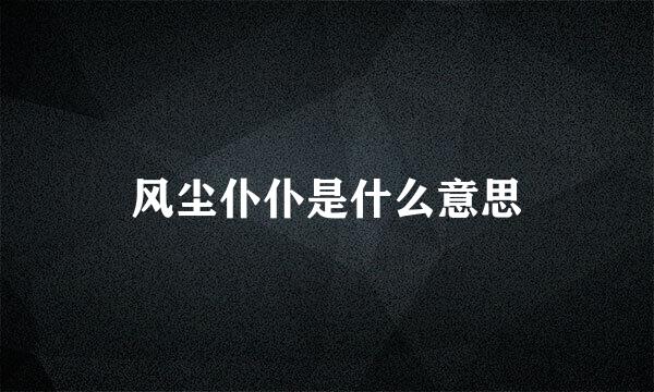 风尘仆仆是什么意思