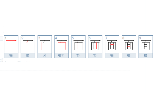 面字的笔画顺序