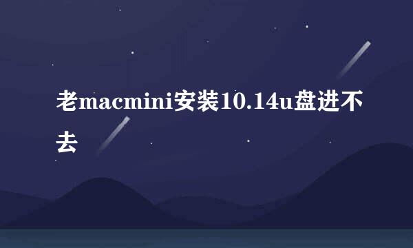 老macmini安装10.14u盘进不去