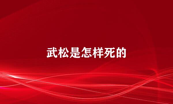 武松是怎样死的