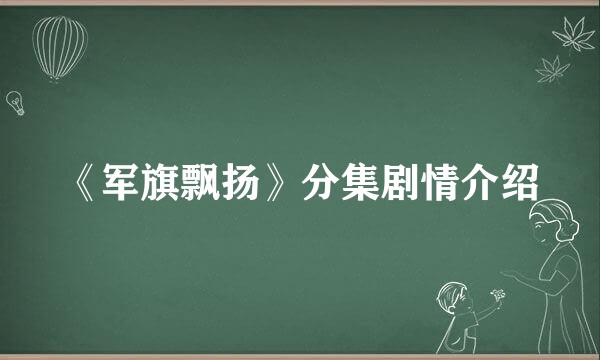 《军旗飘扬》分集剧情介绍