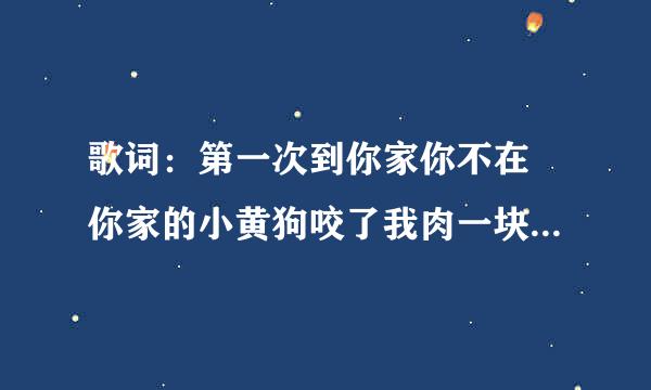 歌词：第一次到你家你不在 你家的小黄狗咬了我肉一块    歌叫什么名字，哪里有下载？