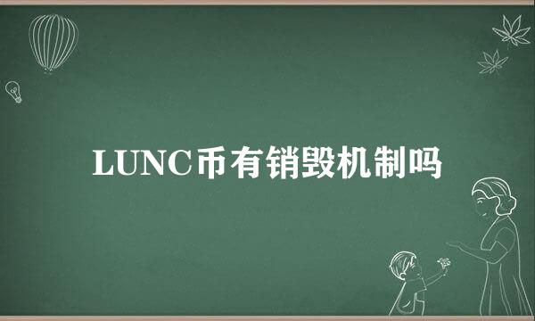 LUNC币有销毁机制吗