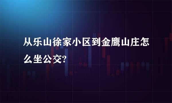 从乐山徐家小区到金鹰山庄怎么坐公交?