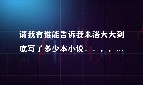 请我有谁能告诉我米洛大大到底写了多少本小说。。。。 请问有谁能告诉我那些书本的书名。。。