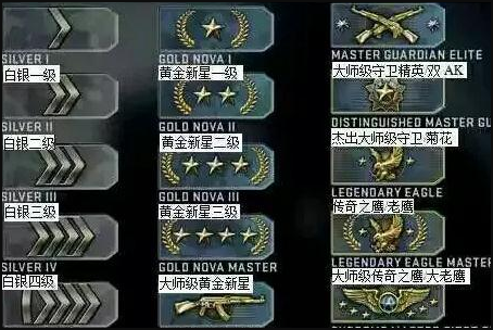 csgo有几个段位