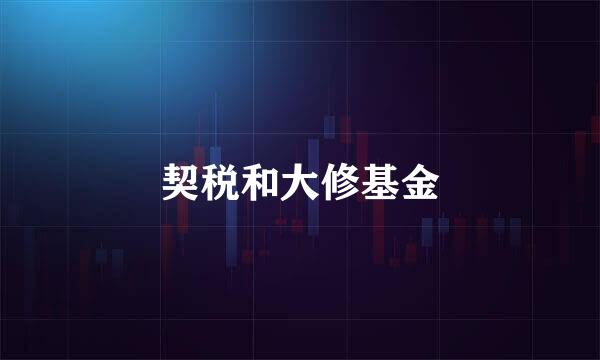 契税和大修基金