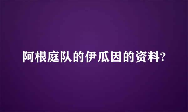 阿根庭队的伊瓜因的资料?