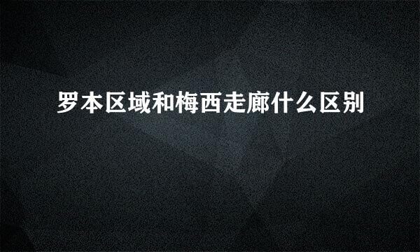 罗本区域和梅西走廊什么区别