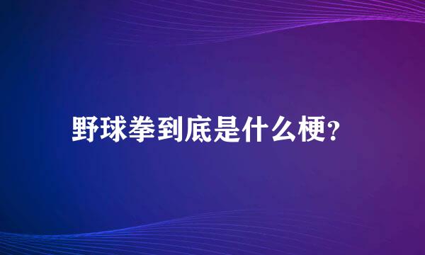 野球拳到底是什么梗？