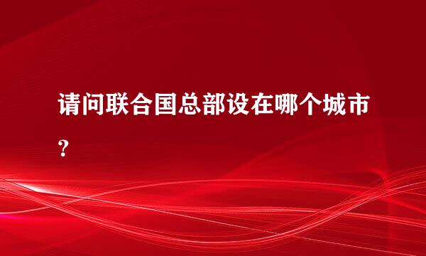 请问联合国总部设在哪个城市？