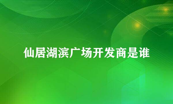 仙居湖滨广场开发商是谁