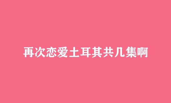 再次恋爱土耳其共几集啊