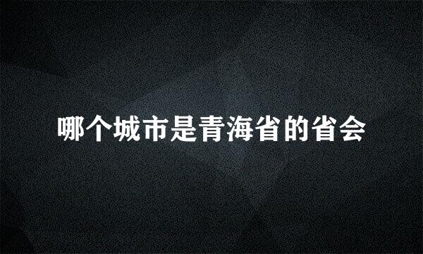 哪个城市是青海省的省会