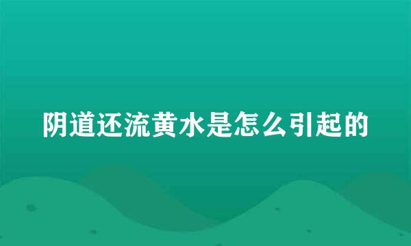 阴道还流黄水是怎么引起的