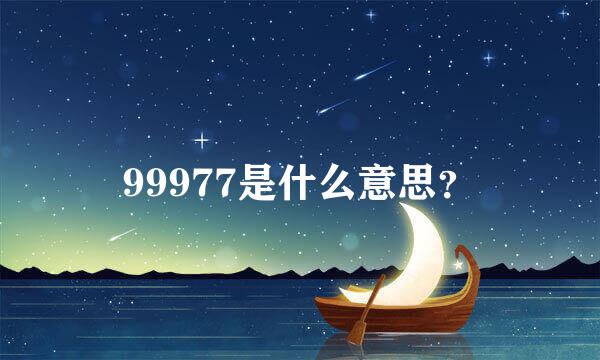 99977是什么意思？