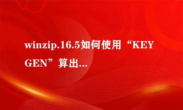 winzip.16.5如何使用“KEYGEN”算出序号进行注册