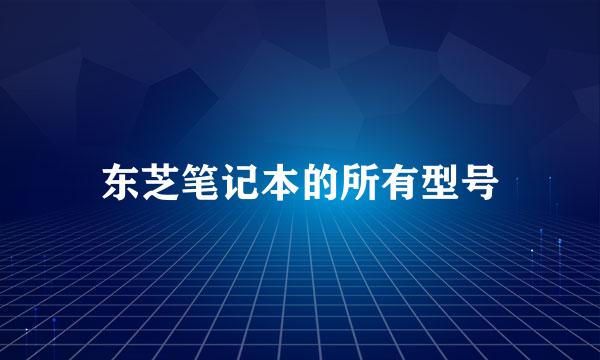 东芝笔记本的所有型号