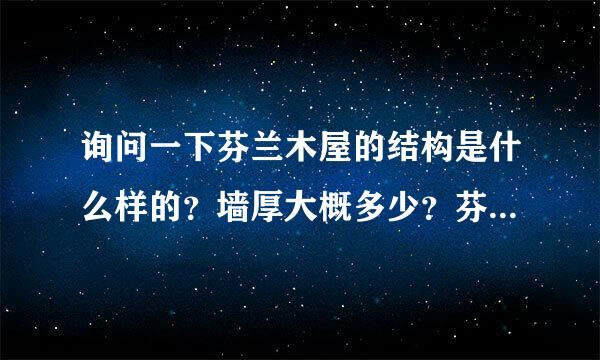 询问一下芬兰木屋的结构是什么样的？墙厚大概多少？芬兰的建筑与它那的环境气候有什么样的关系？