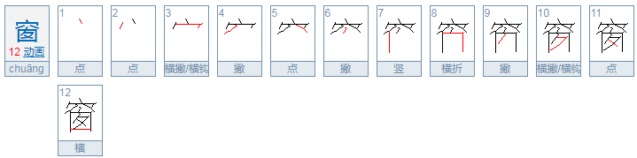 窗部首是什么？