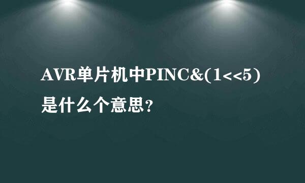 AVR单片机中PINC&(1<<5)是什么个意思？