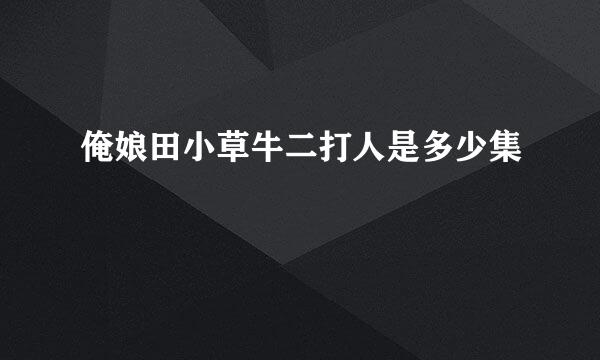 俺娘田小草牛二打人是多少集