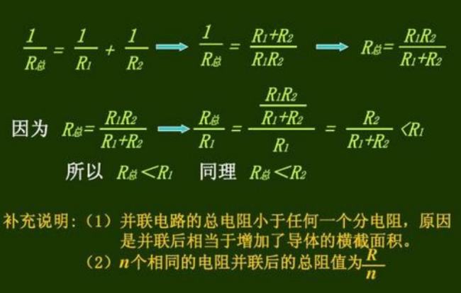 并联电阻阻值怎样计算？