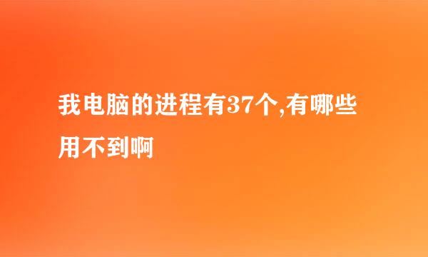 我电脑的进程有37个,有哪些用不到啊