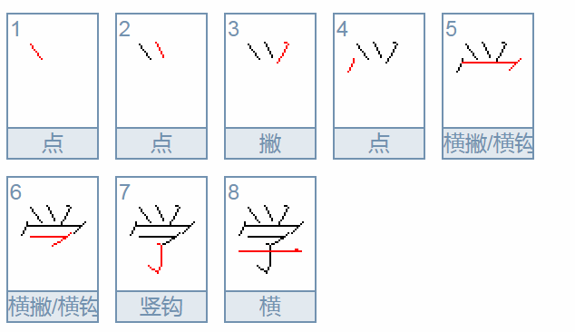 学的的笔画顺序