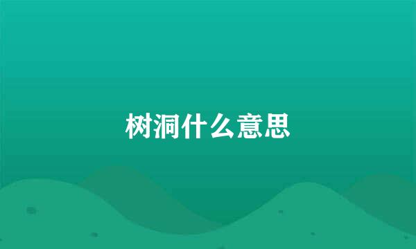 树洞什么意思