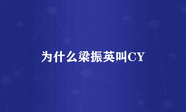 为什么梁振英叫CY