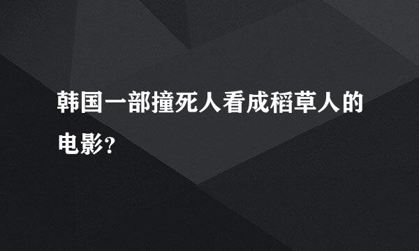 韩国一部撞死人看成稻草人的电影？