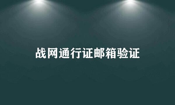 战网通行证邮箱验证