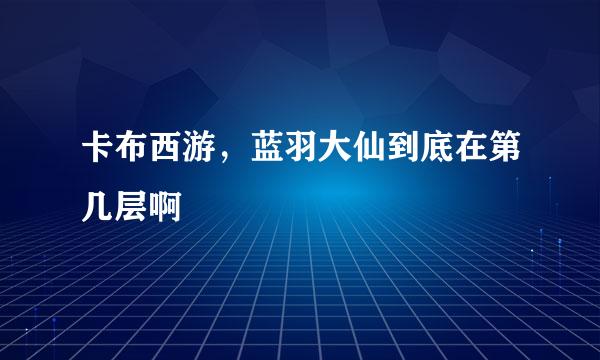 卡布西游，蓝羽大仙到底在第几层啊