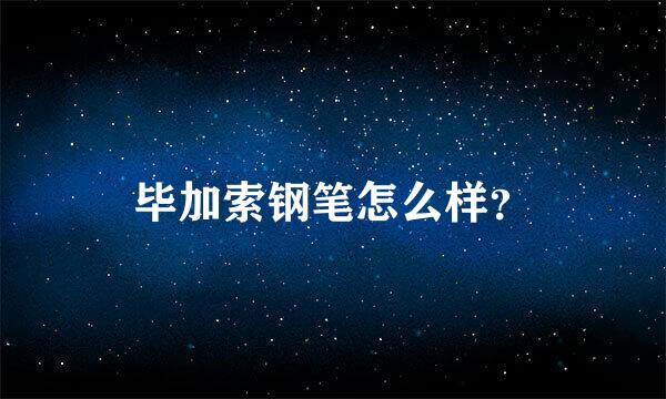 毕加索钢笔怎么样？