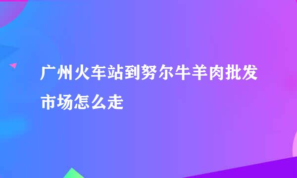 广州火车站到努尔牛羊肉批发市场怎么走