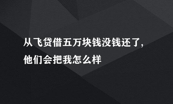 从飞贷借五万块钱没钱还了,他们会把我怎么样