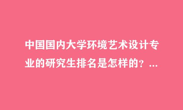 中国国内大学环境艺术设计专业的研究生排名是怎样的？哪些学校更注重实践教育呢？