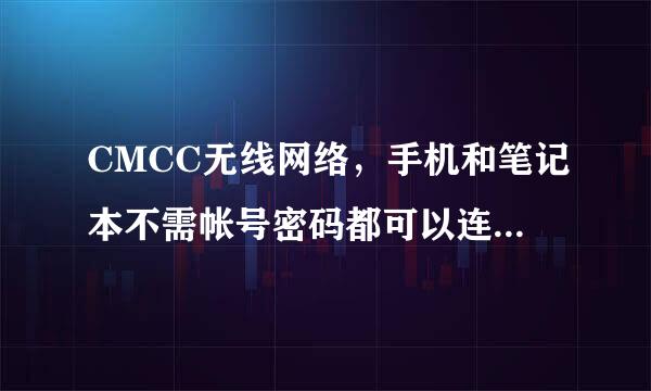 CMCC无线网络，手机和笔记本不需帐号密码都可以连上，信号还很不错。整栋楼都覆盖了，这个为什么会免费呢？